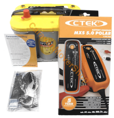 CaravanMoverShop Upgrade set 2; Yellow Top YT S 4.2 Ctek XS5.0 Polar fixation and charging advice 20